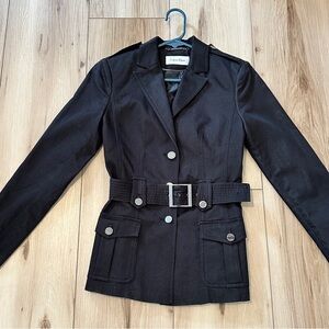 New Never worn Calvin Klein Safari jacket with silver hardware lined